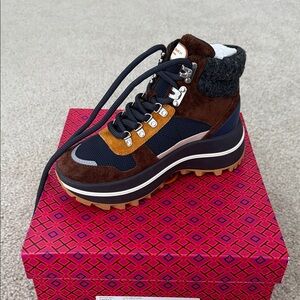 Tory Burch Multicolor Lace Up Boots